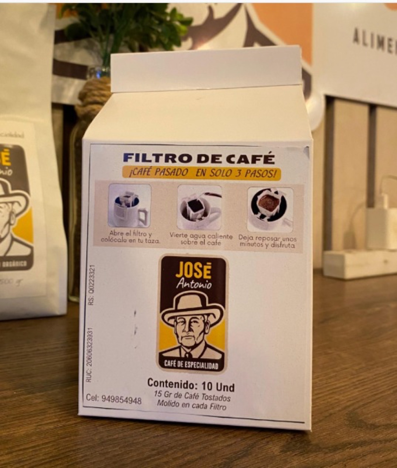 Caja de box drip coffee de café de especialidad gourmet.