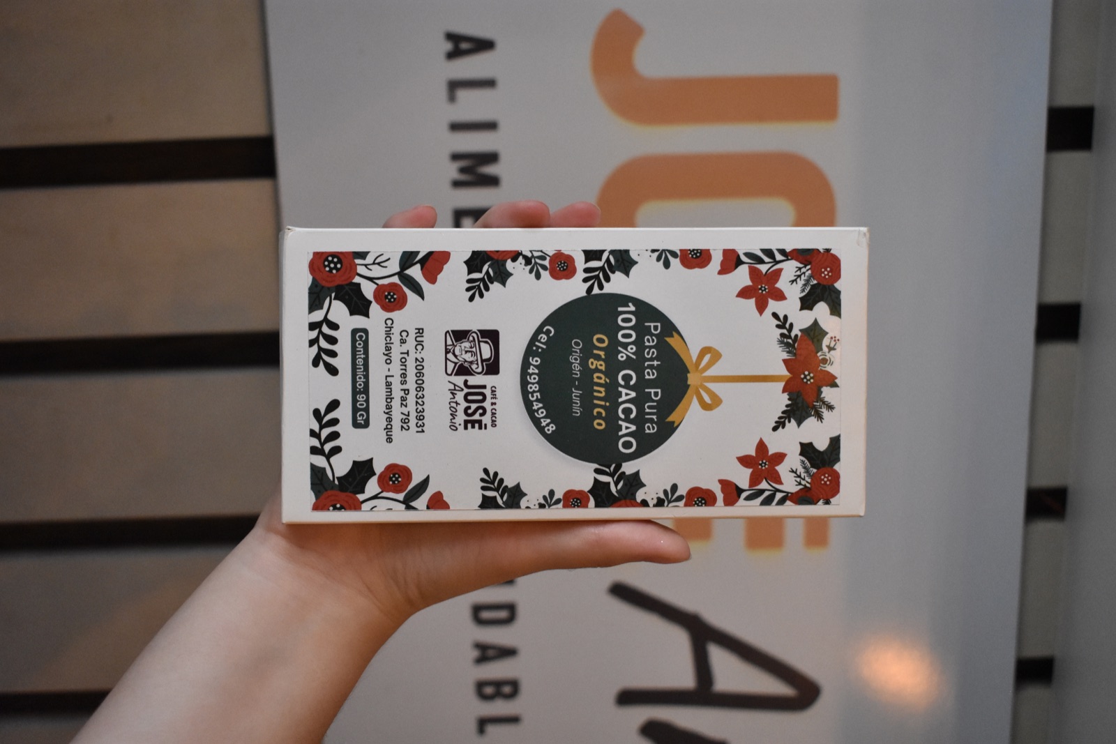 Tableta de chocolate para taza 100% cacao orgánico.